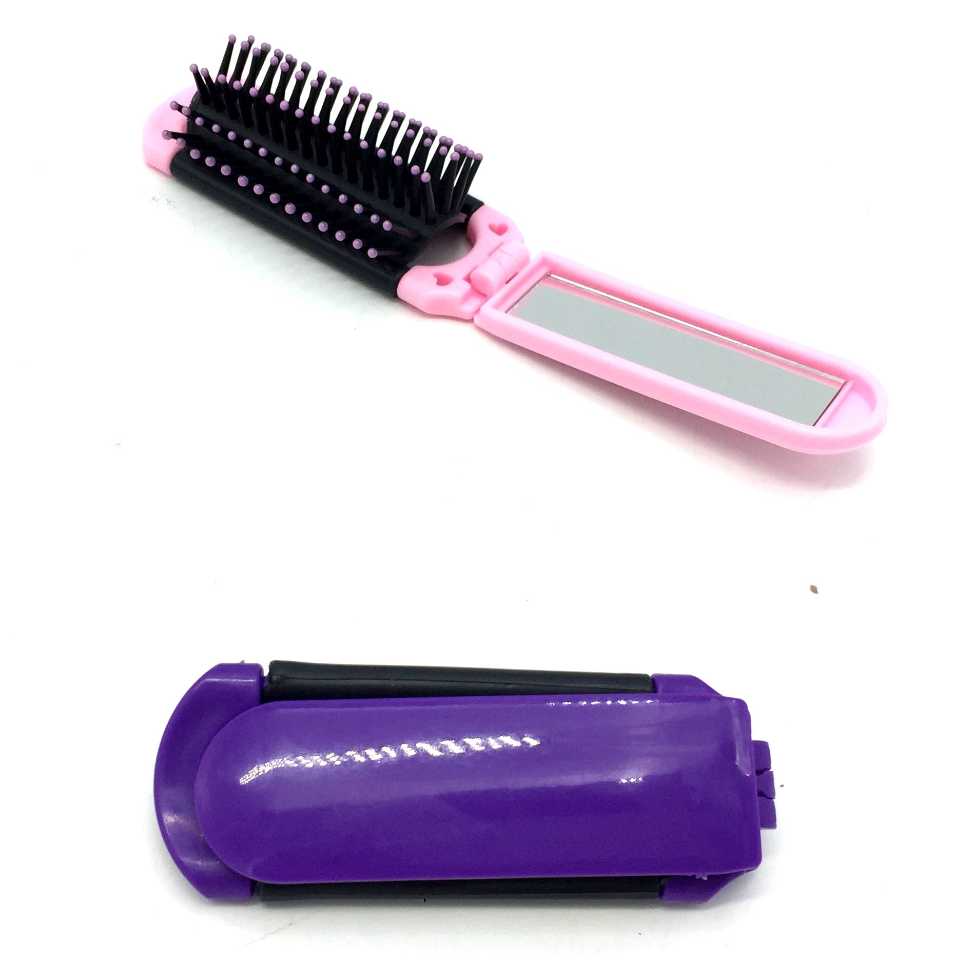 Pepeganga S.A.. Cepillo de pelo con espejo, plegable, en bolsa, varios