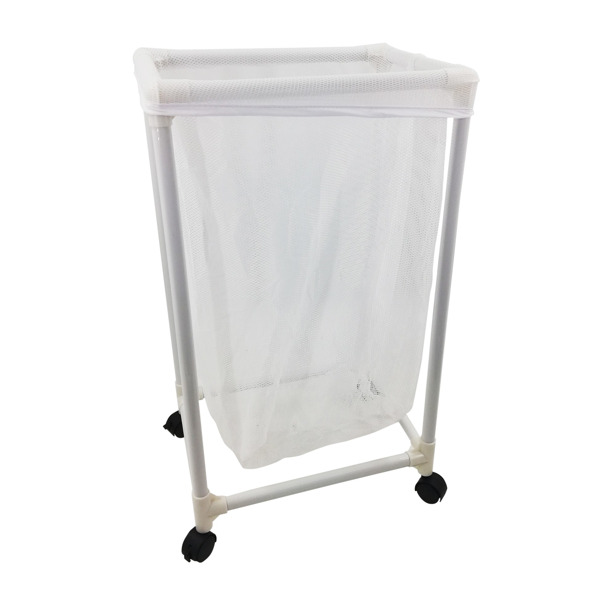 Pepeganga S.A.. Cesto de ropa rectangular, desarmable, con ruedas, en caja