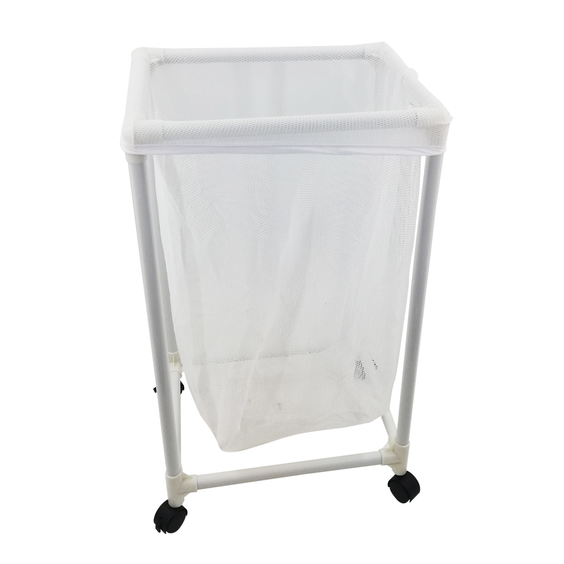 Pepeganga S.A.. Cesto de ropa rectangular, desarmable, con ruedas, en caja