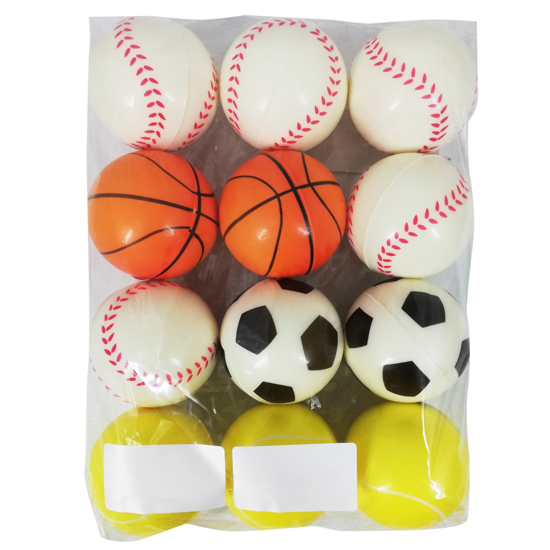 Pepeganga S A Pelota de goma EVA diseño deportes 6cm PACK x12