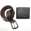Imagen de Billetera de caballero y cinturón de cuerina, en caja