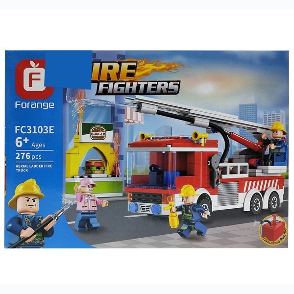 Imagen de Blocks 276 piezas, camión de bomberos, en caja