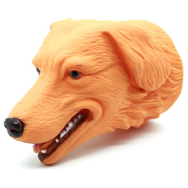 Imagen de Títere de goma, cabeza de perro, en red