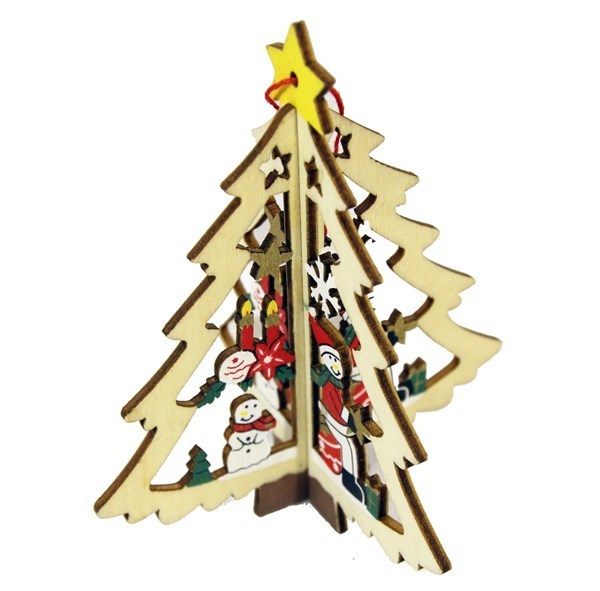 Imagen de Adorno navideño de madera, 3D, varios diseños, en bolsa