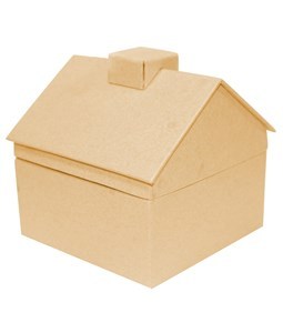 Imagen de Caja de cartón casita, para decorar