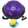 Imagen de Plataforma bosu grande, medio balón con pinchos,  con bandas de resistencia, 58cm, con inflador de pie