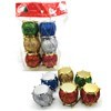 Imagen de Adorno navideño tambor con brillantina x6, varios colores en bolsa