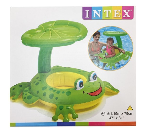 Imagen de Inflable flotador bote con asiento y techo, en caja, INTEX