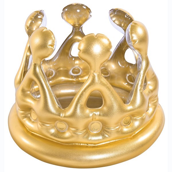 Imagen de Corona inflable, dorada, en caja, Jilong