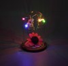 Imagen de Lámpara 4 luces led con adorno floral, ideal para centro de mesa, en caja