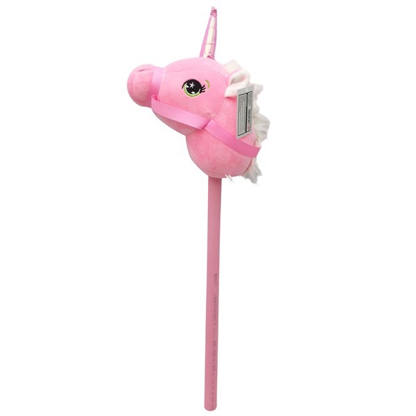 Imagen de Cabeza de caballito unicornio con riendas, con sonido, palo para montar, 2 colores