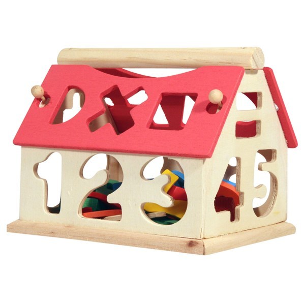Imagen de Encastre casa de madera con varias formas, en caja