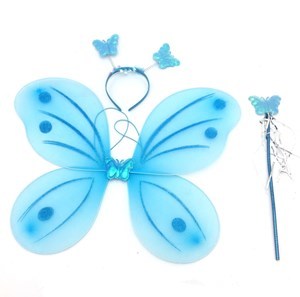 Imagen de Disfraz alitas de mariposa, con tiara y varita, en bolsa, varios colores