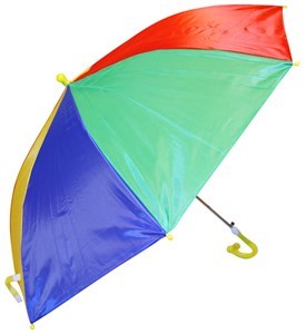 Imagen de Paraguas infantil automático multicolor, con chifle, 8 varillas