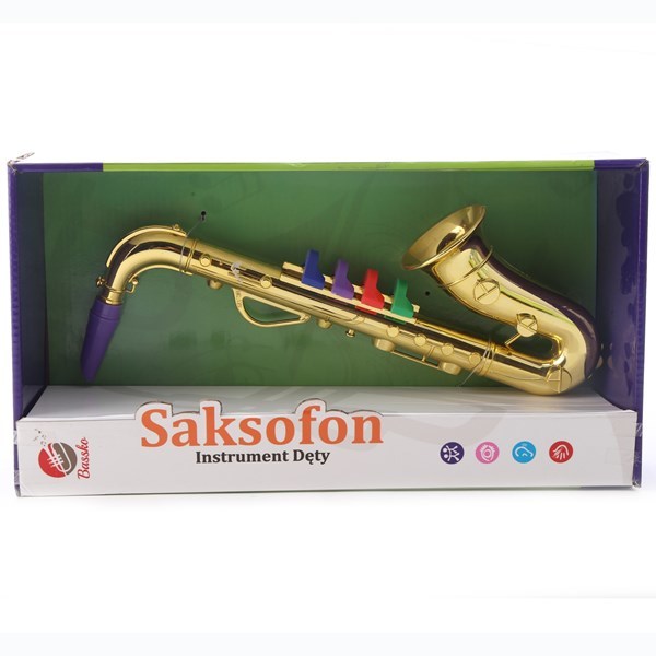 Imagen de Saxofón de plástico, 2 colores, en caja