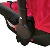 Imagen de Coche para bebé, paragüitas plegable con capota, con baby silla independiente (no autorizada para auto), 3 posiciones, cinturón de 5 puntas, 4 ruedas dobles con freno trasero, canasto de red, en caja, color ROJO