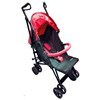 Imagen de Coche para bebé, paragüitas plegable con capota, con baby silla independiente (no autorizada para auto), 3 posiciones, cinturón de 5 puntas, 4 ruedas dobles con freno trasero, canasto de red, en caja, color ROJO