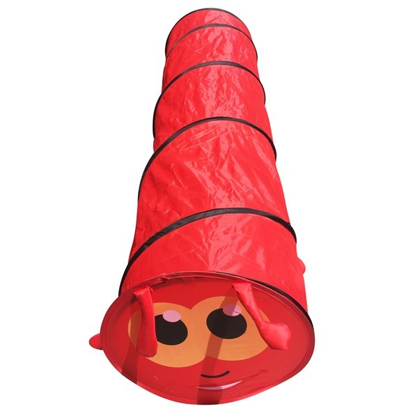 Imagen de Túnel de PVC, plegable, con diseño de gusano, 2 colores, en bolsa de PVC