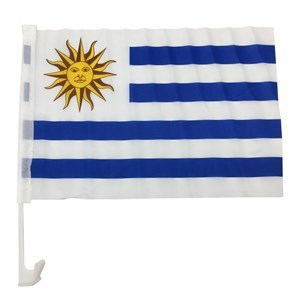 Imagen de Bandera con soporte para auto, URUGUAY