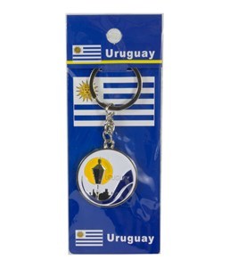 Imagen de Llavero de metal con diseño Uruguay, pack x12