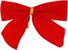Imagen de Adorno navideño moñas rojas lisas x6, en cartón