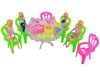 Imagen de Muñeca x4, con mesa, sillas y accesorios, en burbuja