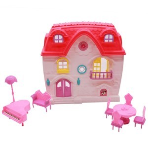 Imagen de Casa para muñecas, con muebles, en bolsa