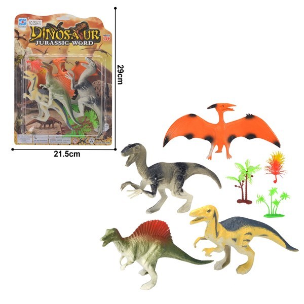 Imagen de Dinosaurios surtidos x4, con accesorios, en blister