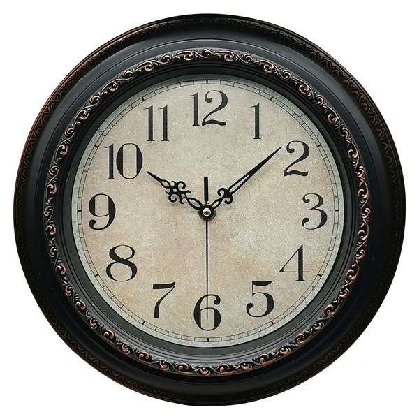 Imagen de Reloj de pared, 30cm de diámetro aro en 2 colores, en caja