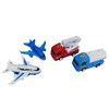 Imagen de Aviones y camiones de plástico, 4 piezas, en caja
