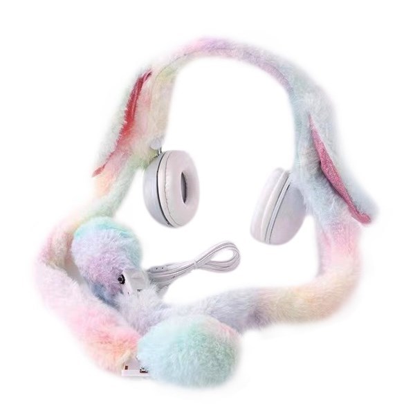 Imagen de Auricular vincha con diseño orejas peluche de conejo, en caja