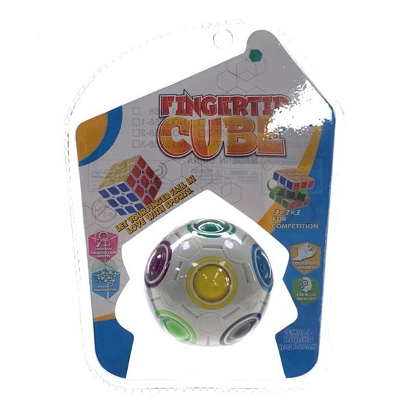 Imagen de Cubo mágico, pelota puzzle 11 colores en blister