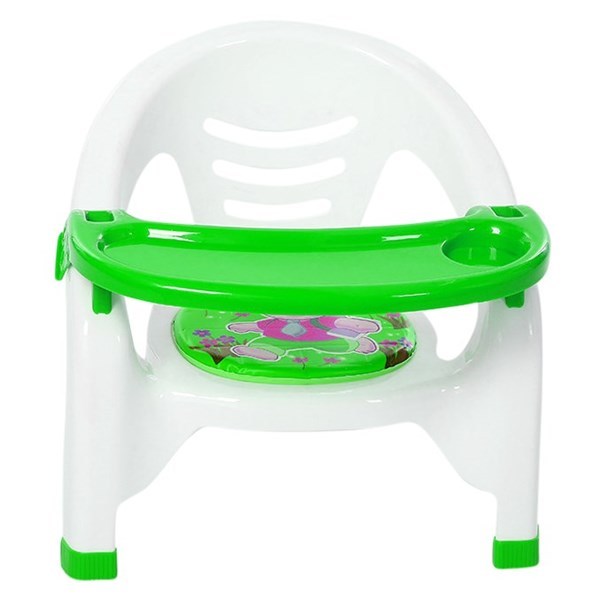 Imagen de Silla infantil de plástico, con chifle, con mesa desmontable, 2 colores