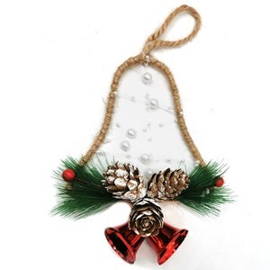 Imagen de Adorno navideño campana de cuerda, en bolsa
