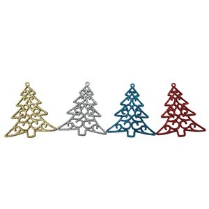 Imagen de Adorno navideño arbolito para colgar x4, en bolsa