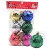 Imagen de Bolas navideñas x6 5cm textura en bolsa, colores surtidos