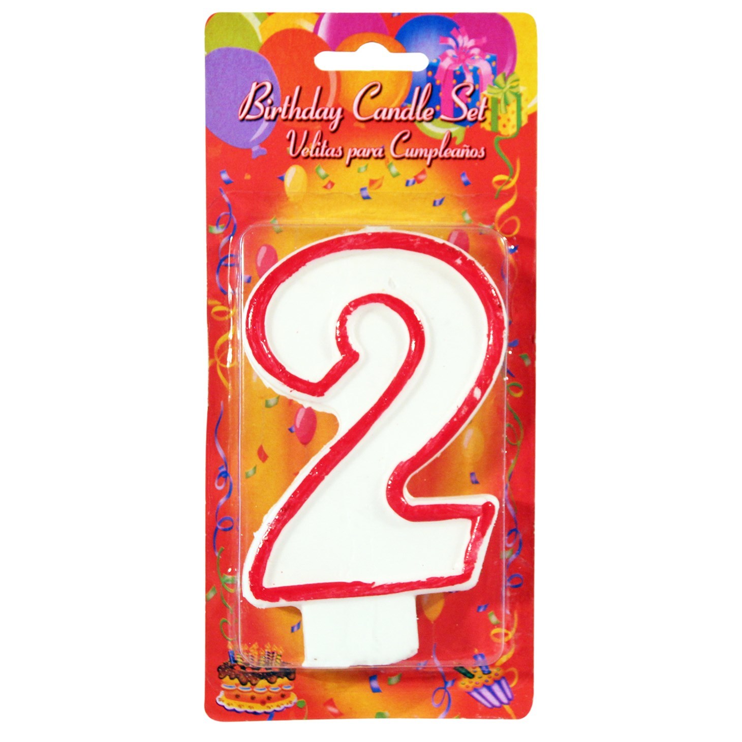 Pepeganga S.A.. Velita Nº 2 grande borde rojo, en blister