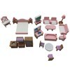Imagen de Muebles para muñecas de madera, 36 piezas, en caja