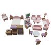 Imagen de Muebles para muñecas de madera, 36 piezas, en caja