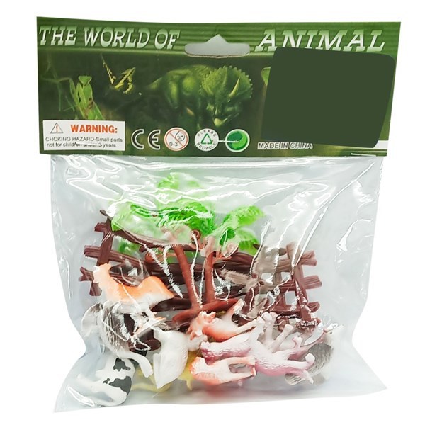 Imagen de Animales de granja mini x12, con accesorios, en bolsa