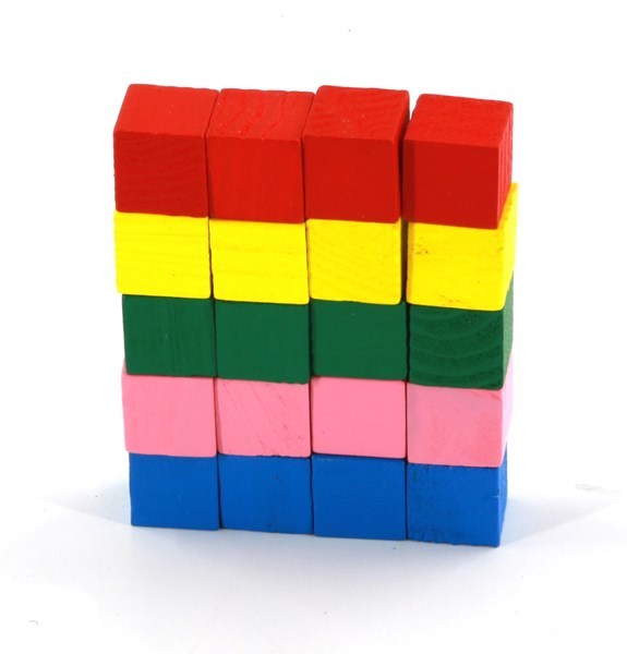 Imagen de Blocks 20 piezas, cubos de madera, en bolsa