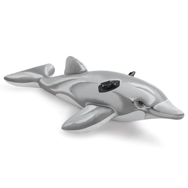 Imagen de Inflable  delfín con agarres, en caja, INTEX