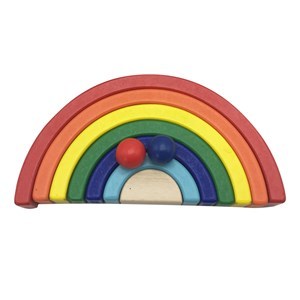 Imagen de Arco iris de madera, juego de desarrollo psicomotriz, en caja