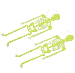 Imagen de Esqueleto x2 fluorescentes, para colgar, en bolsa