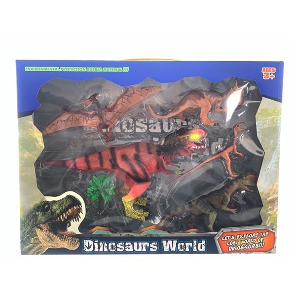 Imagen de Dinosaurios x5, con accesorios, en caja