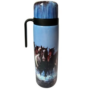 Imagen de Termo 1L media asa, con diseño, pico cebador, base antideslizante, Berlina