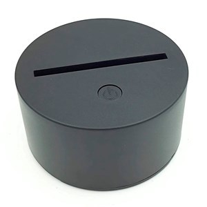 Imagen de Base de lámpara led 3D RGB con control, 3AA o USB en caja