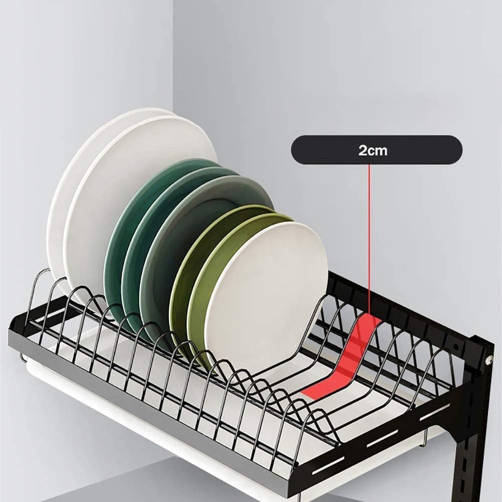 Pepeganga S.A.. Escurridor de platos de metal, 2 niveles estantes para