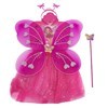 Imagen de Disfraz alitas mariposa con pollera, varita y vincha, en bolsa, varios colores