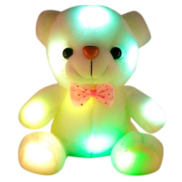 Imagen de Peluche oso con luz, 2AA, varios colores